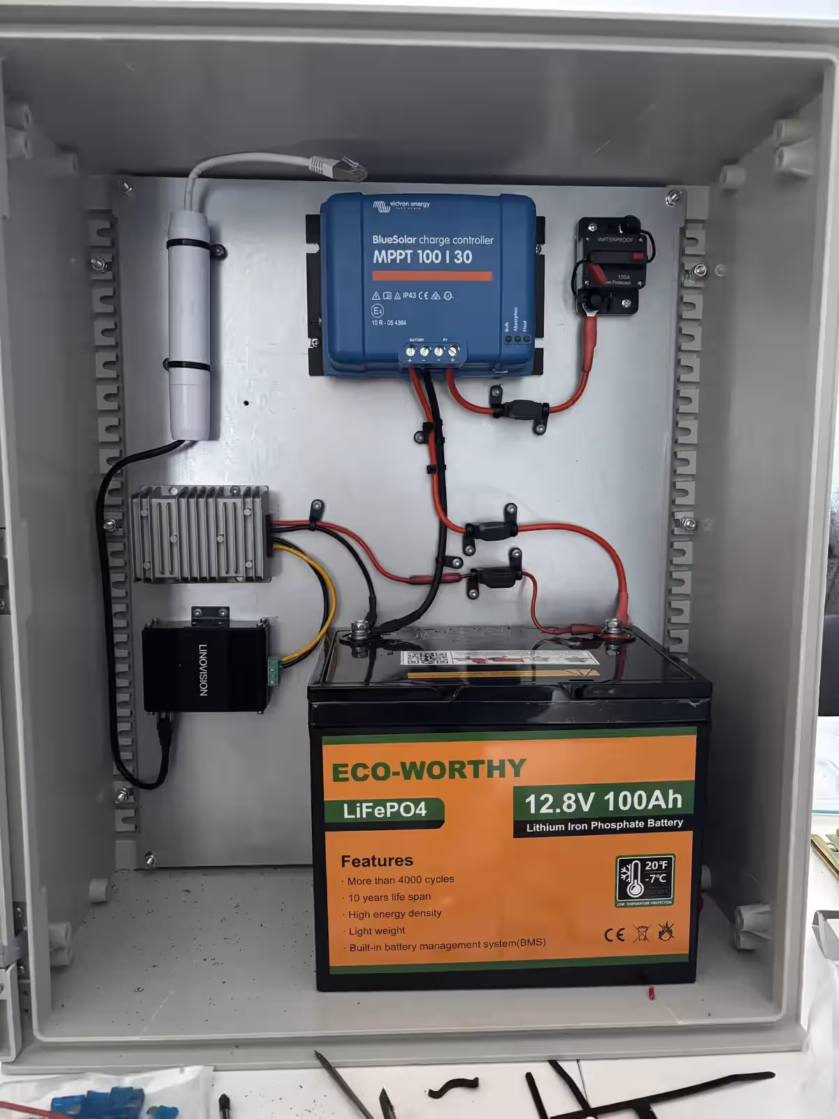Solar-powered Wi-Fi cabinet installed at Halcyon Heights RV park